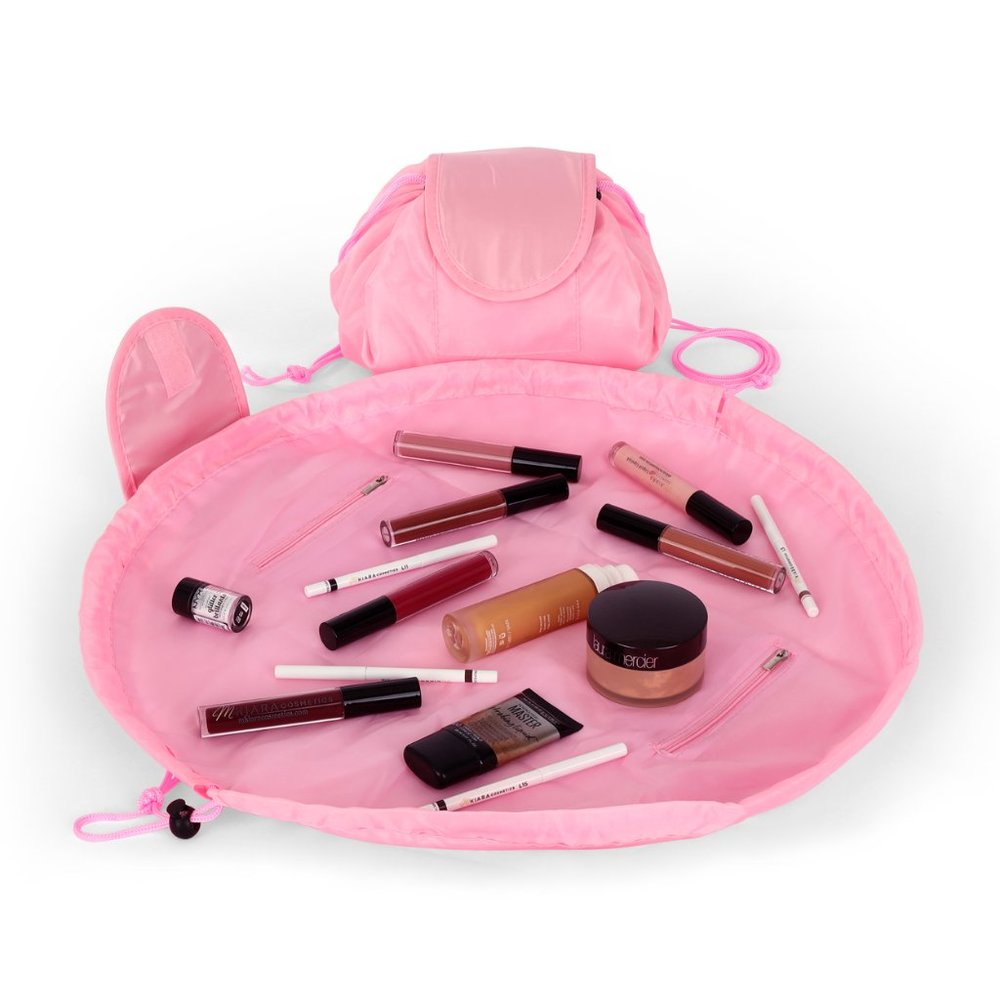 Black Drawstring Makeup Bag Drawstring Cosmetic &… - image 2